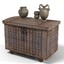 oriental asian trunk antique old traditional accent
